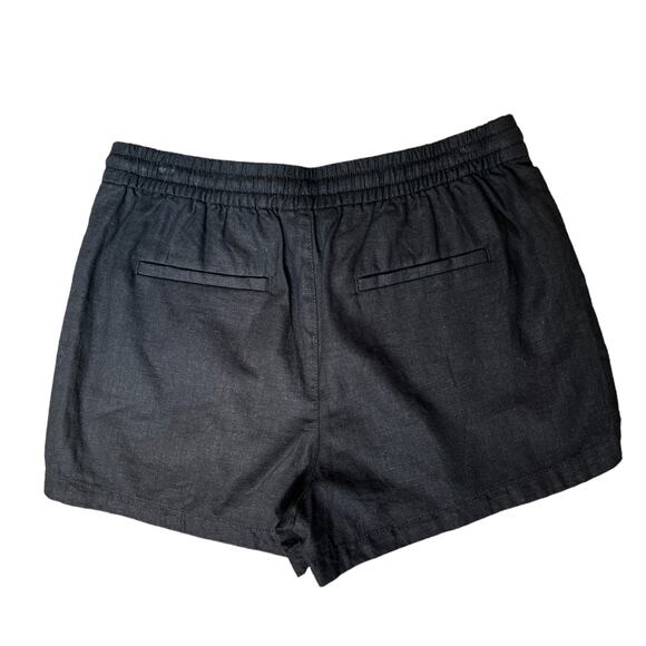 J. Crew Black linen drawstring Women's Shorts - Picture 4 of 7